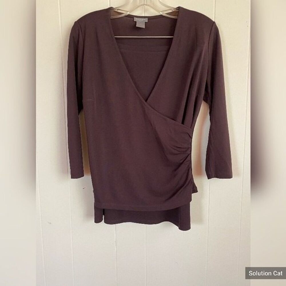Ann Taylor Skirt Set Women’s Small Petite Brown Crisscross Neck Stretch Mini